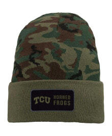 Nike men's Camo TCU Horned Frogs Military-Inspired Pack Cuffed Knit Hat