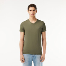 LACOSTE TH6710 Short Sleeve V Neck T-Shirt