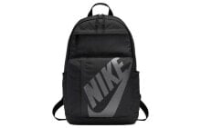 Nike 耐克 大Logo休闲拉链开合 涤纶 书包背包双肩包 男女同款 黑色 / Рюкзак Nike Logo BA5381-010