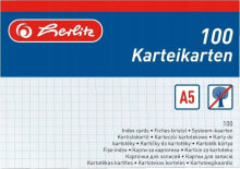 Herlitz Herlitz Karteikarte A5 kariert weiß hf 100er Packung