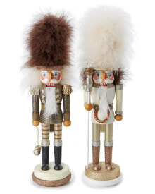 Set Of 2 Hollywood Soldier Nutcrackers