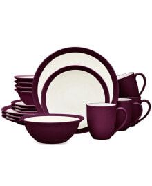 Noritake colorwave Curve Burgundy 16-Pc. Dinnerware Set, Service for 4