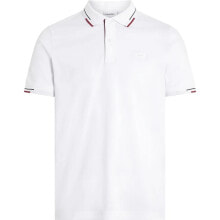 CALVIN KLEIN Smooth Cotton Block Tipping short sleeve polo