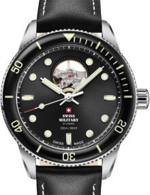 Купить наручные часы Swiss Military: Swiss Military SMA34106.15 Mens Watch Automatic Open-Heart Diver 42mm 20ATM