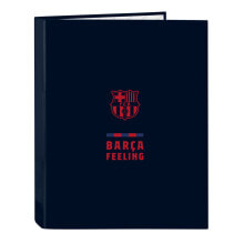 Ring binder F.C. Barcelona Navy Blue A4 (26.5 x 33 x 4 cm)