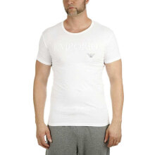 Мужские спортивные футболки Мужская спортивная футболка белая EMPORIO ARMANI 111035 CC716 Short Sleeve T-Shirt