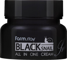 Multifunktionale Gesichtscreme mit schwarzem Schneckenmucin - FarmStay All-In-One Black Snail Cream