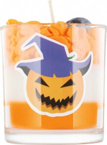 Dekokerze Halloween, Kürbis mit lila Hut - KaWilamowski Scented Candle