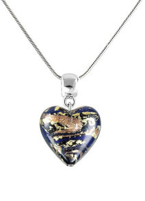 Ювелирные колье Magický náhrdelník Egyptian Heart s 24karátovým zlatem v perle Lampglas NLH26