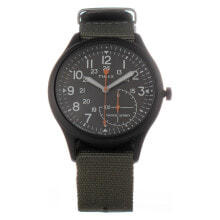Аналоговые мужские наручные часы с зеленым текстильным ремешком Timex TW2V10700LG ( 41 mm)