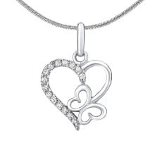 Кулоны и подвески silver heart necklace with bow tie ZT54279