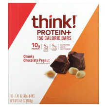 Think !, Protein+ Bars, Chocolate Almond Brownie, 10 Bars, 1.41 oz (40 g) Each