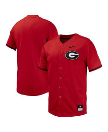 Nike men's Red Georgia Bulldogs Replica Full-Button Baseball Jersey