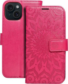 OEM Kabura MEZZO Book do IPHONE 15 mandala magenta