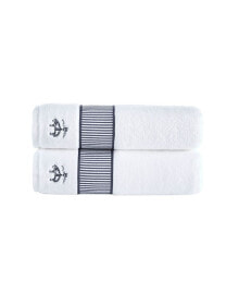 Brooks Brothers brooks Brothers Fancy Border 2 Piece Turkish Cotton Hand Towel Set