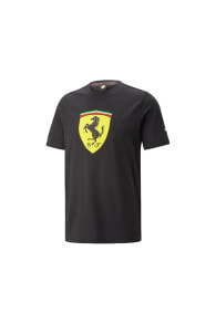 Ferrari Race Big Shield Tee Erkek Günlük Tişört 53817501 Siyah