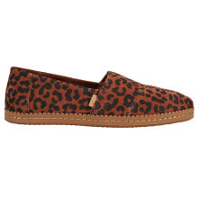 TOMS Alpargata Leopard Leather Wrapped Slip On Womens Brown Flats Casual 100167 купить онлайн