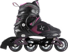 NILS Extreme NA9080 recreational adjustable black roller skates, size 31-34