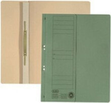 Школьный файл или папка Elba Skoroszyt kartonowy oczkowy, A4, połówkowy, zielony (BX5355)