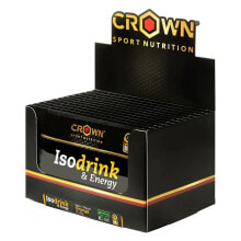 CROWN SPORT NUTRITION Isodrink & Energy Isotonic Drink Powder Sachets Box 32g 12 Units Orange