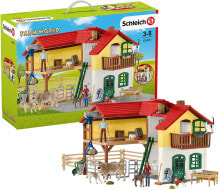 Детские игровые наборы и фигурки из дерева schleich Farm World Large Toy Barn and Farm Animals 52-piece Playset for Toddlers and Kids Ages 3-8 Multi, 19.3 Inch