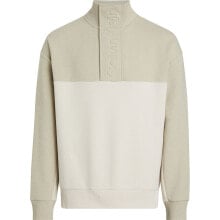 CALVIN KLEIN Textured Debossed Half Zip Sweatshirt