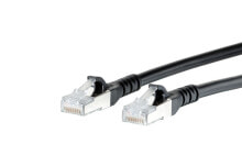 Кабели и разъемы для аудио- и видеотехники METZ CONNECT Cat.6A сетевой кабель 3 m Cat6a S/FTP (S-STP) Черный 1308453000-E