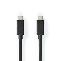 Nedis CCGP64020BK10 - 1 m - USB C - USB C - USB4 Gen 2x2 - 20000 Mbit/s - Black