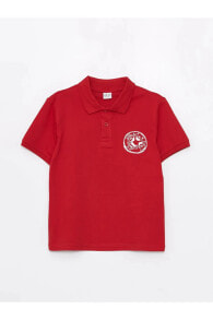 LCW ECO Polo Yaka Baskılı Kısa Kollu Erkek Çocuk Tişört