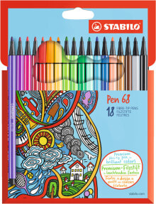 Письменные ручки STABILO Pen 68 фломастер Fine Разноцветный 18, 1 6818-7