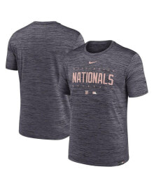 Nike men's Charcoal Washington Nationals City Connect Velocity Practice Performance T-shirt