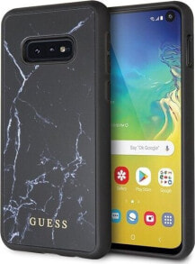 Guess Guess GUHCS10LHYMABK S10e G970 czarny /black hard case Marble uniwersalny