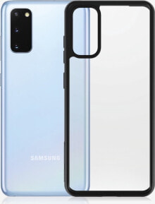 чехол прозрачный с черным ободком Samsung Galaxy S20 PanzerGlass