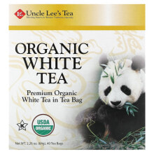 Uncle Lee's Tea, органический белый чай, 40 чайных пакетиков, 64 г (2,26 унции)