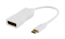 Deltaco USBC-DP1 - 0.1 m - USB Type-C - DisplayPort - Male - Female - Straight