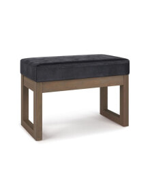 Simpli Home milltown Contemporary Rectangle Footstool Ottoman Bench