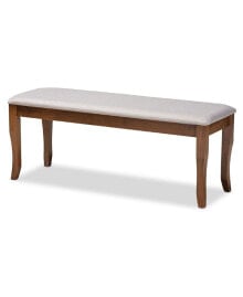 Cornelie Modern and Contemporary Transitional Fabric Upholstered Dining Bench