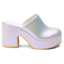 BEACH by Matisse Jayde Platform Mule Clogs Womens Silver, White JAYDE-053 купить онлайн