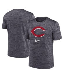 Nike men's Black Cincinnati Reds Logo Velocity Performance T-shirt