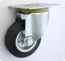 Zabi Metal-rubber wheel in a 200mm - 62 swivel housing