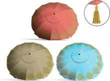 ATOSA Orientable aluminum OrxFord Fringes 3 Assorted Parasol 29/32 mm 240 cm