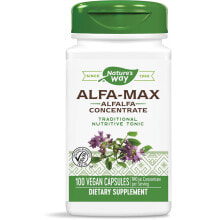 Растительные экстракты и настойки Nature's Way Alfa-Max Alfalfa Concentrate Растительный экстракт из люцерны 100 растительных капсул