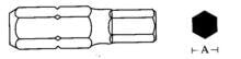 Биты для электроинструмента БИТ JONNESWAY IMBUS 12 x 30 мм, шестигранник.