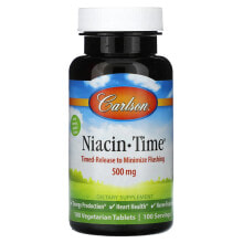 Carlson, Niacin-Time , 500 mg, 250 Vegetarian Tablets