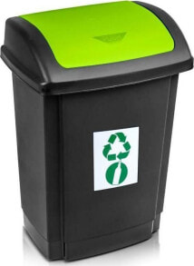 Plast Team waste bin for segregation tilting 25L green (TEA000444)