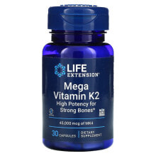 Витамин К Лайф Экстэншн, Mega Vitamin K2, 30 капсул