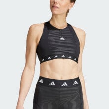 adidas women Powerimpact Training Medium-Support Techfit High-Neck Zip Bra