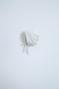 Linen and cotton blend bonnet