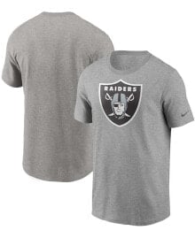 Nike men's Heathered Gray Las Vegas Raiders Primary Logo T-shirt