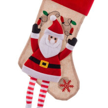 Рождественский Носок Разноцветный Ткань Дед Мороз 47 x 28 x 28 cm